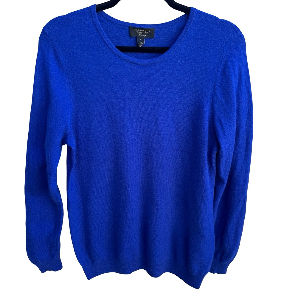 Charter Club Luxury Cashmere Minimalist Quiet Luxury Preppy Layering Sweater L